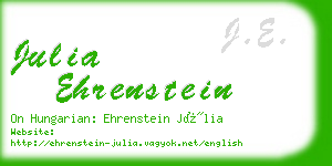 julia ehrenstein business card